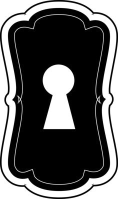 Keyhole Vertical Variant Outline Icon Svg Set, Free Vectors File